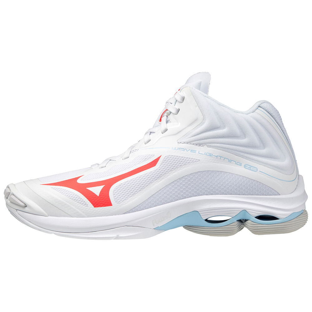 Womens Mizuno Wave Lightning Z6 Mid Volleyball Shoes White/ Blue Philippines (MDERHY290)